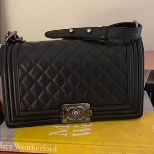 Black Chanel Boy Bag